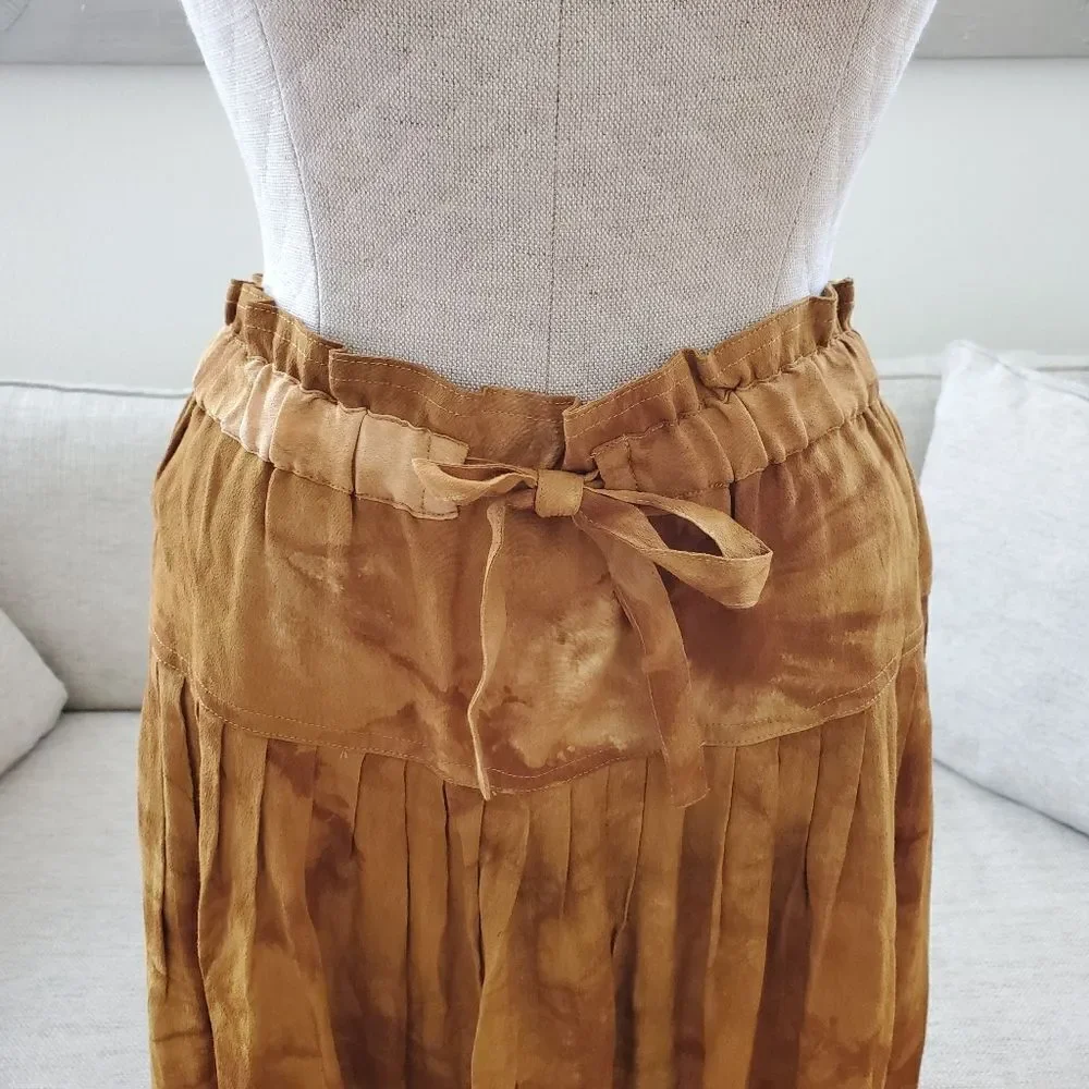 Madewell Tie-Front Paperbag Midi Skirt sz Sm